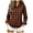 Orange, variant on Womens Flannel Plaid Button Down Shirts Dressy Casual Collared Long Sleeve Blouses Comfort Slim Fit Tunic Tops Fall Winter Work Office Coat Jackets