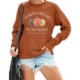 thumbnail image 3 of XVJRHAK Farm Fresh Pumpkin Sweatshirt Women Fall Sweatshirt Pumpkin Graphic Hoodie Happy Fall Yall Long Sleeve Tops Halloween Costumes for Women(Gold,XXL), 3 of 4