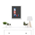thumbnail image 2 of Letter L Abstract UK Flag Red White Blue Decorative Graffiti Mural Alphabet Initial Stencil Artwork Framed Wall Art Print A4, 2 of 4