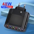 thumbnail image 1 of Cargadores de pared de 6 puertos Adaptador de cargador USB ligero para iPhone 14 13 12 Huawei Likrtyny Para estrenar, 1 of 3
