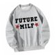 thumbnail image 1 of Sudadera de cuello redondo para mujer, ropa gris de manga larga, jersey de cuello redondo para chicas adolescentes, viajes, vacaciones masculinas y ,, 1 of 10