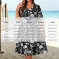 thumbnail image 3 of Enjoytime Short Summer Dresses for Women Floral Printed V-Neck Plus Size Dress Casual Short Sleeve Beach Vacation Sundress, 3 of 8