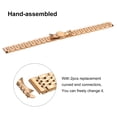thumbnail image 5 of Uxcell Stainless Steel Watch Bands 12mm Double Pressing Butterfly Clasp Metal Solid Steel Chain Watch Strap, Rose Gold, 5 of 8