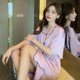 thumbnail image 1 of Camisón de mujer de verano de seda de hielo de manga corta de verano fino sexy lindo de mujer de seda estilo puro deseo ropa de casa para mujer, 1 of 6