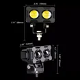 thumbnail image 2 of 2pzs Faros Auxiliares De Color Doble Lupa Para Auto Moto, 2 of 8