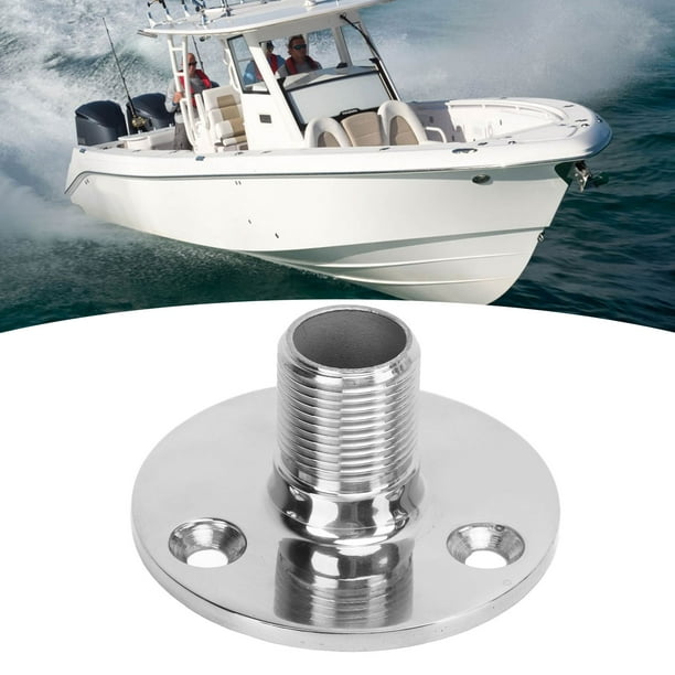 25MM Marine Antenna Base Mount,Heavy Duty 316 Stainless Steel Antenna Base  Mount Holder Male Thread Antenna Base Mount For Boat Accessories 