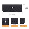 thumbnail image 4 of SAYOO Protector contra salpicaduras para fregadero de cocina, alfombrilla de secado envolvente de silicona reutilizable a prueba de salpicaduras para fregadero, encimera, negro/gris/naranja SAYOO  Diaria, 4 of 7