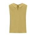 thumbnail image 5 of Womens Clothes Kelon Tank Tops for Women Crew Neck Linen Cotton Summer Business Work Basic Tees Travel Vacation Clothes, XL, 5 of 5
