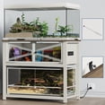 thumbnail image 4 of REDAYFUR Heavy Duty Metal Aquarium Stand with Power Outlets, 40 Gallon Fish Tank Stand for 2 Fish Tank Accessories Storage, Suit for Turtle Tank, Reptile Terrarium, 700lbs Capacity | White, 4 of 9