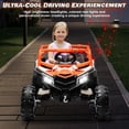 thumbnail image 5 of Joyracer 24 Volt Ride on Toys 2 Seater, 4WD Power UTV Wheels for Kids, Cool Gift with LED Light, Bluetooth, Spring Suspension, Orange, 5 of 7