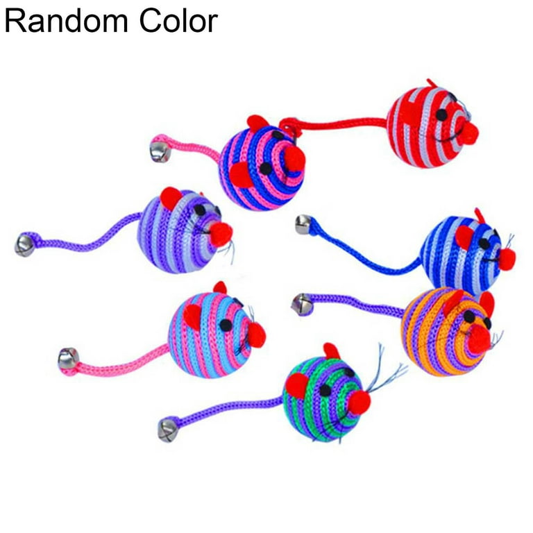 Reheyre Ball Toy Cartoon Stripe Pet Supplies Nylon Rope Round Ball