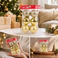 thumbnail image 5 of QISIWOLE Christmas Ball Ornaments Set of 6, Gold Shatterproof Lightweight Tree Balls, 2.36 x 2.36 in Plastic Ornament Set, for Christmas Tree Wreath Garland and Holiday Party Decor, 5 of 7