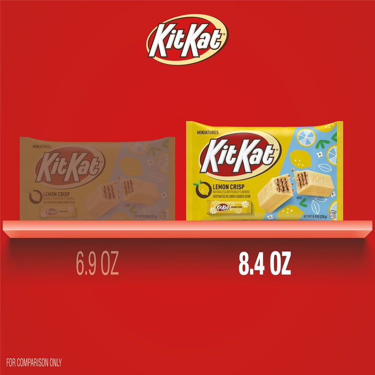 KITKAT, Kit Kat Miniatures Lemon Flavored Creme Wafer Candy, 8.4