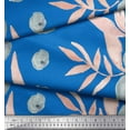 thumbnail image 3 of Soimoi Cotton Duck Fabric Flower & Leaves Watercolor Printed Fabric 1 Yard 42 Inch Wide, 3 of 3