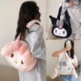 thumbnail image 3 of Bolso de mano Kawaii Sanrio para mujer, bolsa de hombro de felpa, Melody Kuromi Cinnamoroll, moda femenina, bolsos de mensajero, monederos, regalos de navidad, 3 of 4