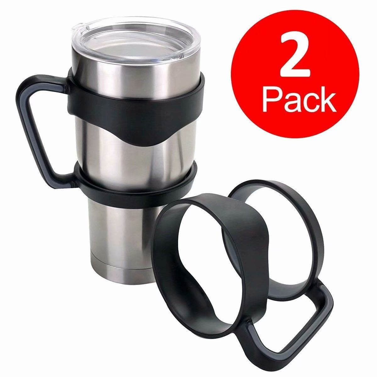 3 Pack 30oz Tumbler Handles, DanziX Mug Handle or Cup Holder Replacement-  Black, Pink,Blue
