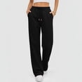 thumbnail image 3 of PInxai Sweatpants for Women Drawstring Elastic Waisted Casual Workout Pants Comfy Athletic Running Gym Pants with Pockets,Black,XL, 3 of 6