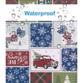 thumbnail image 6 of Winter Wonder Lane Vinyl Tablecloth PEVA Flannel Backed, Christmas Patchwork Print  52" x 90", 6 of 6