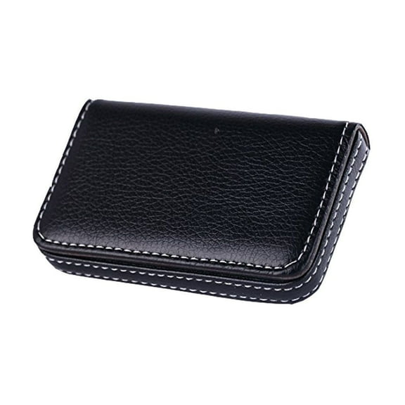 1-Pack PU Leather Business Card Holder Wallet – Magnetic Closure Name Card Case for Business, Credit Cards, & ID TIKA