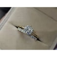 thumbnail image 5 of Bridal Set Engagement Ring For Her 14K Yellow Gold Plated 2.5CT Round Cut Lab Created Diamond Valentine Gift For Women's 925 Silver, 5 of 5