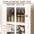 thumbnail image 6 of SESSLIFE Small Pantry Cabinet with Glass Door and Drawers, Kitchen Cabinet with Adjustable Shelves, Pantry Storage Cabinet for Dining Room, Coffee Nook and Small Spaces, White, 6 of 11