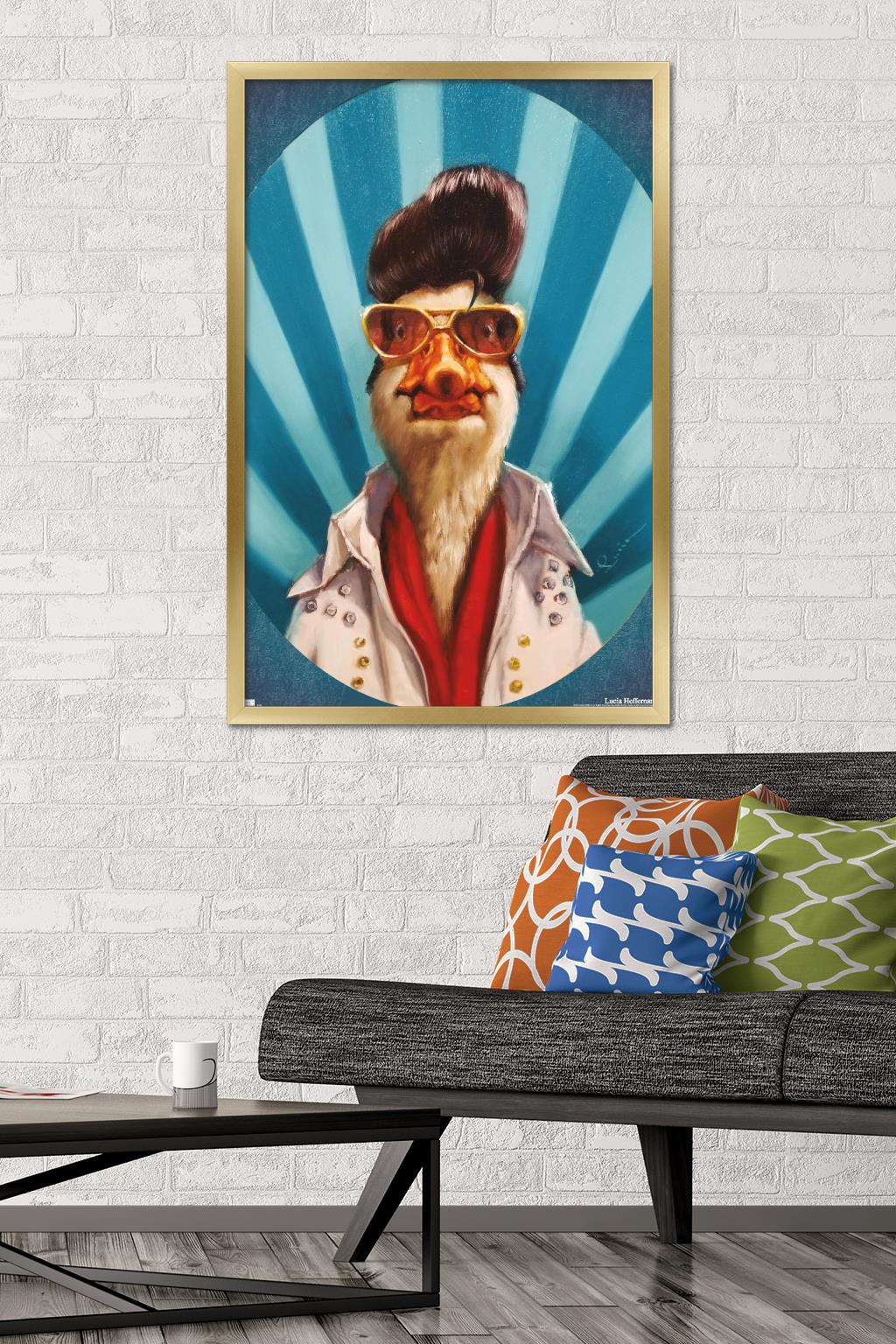 Lucia Heffernan Art - Duck The King Wall Poster, 22.375" x 34" Framed