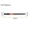thumbnail image 1 of MYG 1PC 100mm 1/4 Pouce Hexagonal Tête Foret Tournevis Torx Magnétique Bits T10-T40, 1 of 4