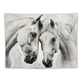 thumbnail image 5 of ONETECH Horse Tapestry Wall Hanging White Tapestries For Men,Farm Animals Tapestry Western Cowboy Farmhouse Wall Tapestry For Bedroom Decor White, 5 of 6