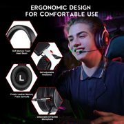 Usb Gaming Headset With Microphone For Ps4/Pc/Ps5/Laptop - Headphones With Noise Cancelling Mic, Gaming Headsets Wired-7.1 Surround Sound-50Mm Drivers-Environmental Noise Cancellation