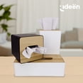 thumbnail image 4 of Juego de 2 Cajas para Pañuelos Rectangular Blanco con Tapa de Bambú Ideen Rectangular Blanca, 4 of 4