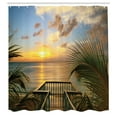 thumbnail image 3 of Ambesonne Tropical Shower Curtain, Palms Sunset Scenery, 69"Wx75"L, Multicolor, 3 of 5