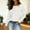 White, variant on Olyvenn Dressy Cowl Neck Satin Blouse for Women Elegant Ruched Office Shirts Long Sleeve Business Casual Tunic Tops White S
