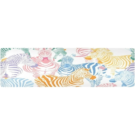 

Hidove Trivet Table Runner Heat Resistant Waterproof Table Decorative Hot Plates Mat Table Protector for Hot Dishes and Pots Colourful Zebras