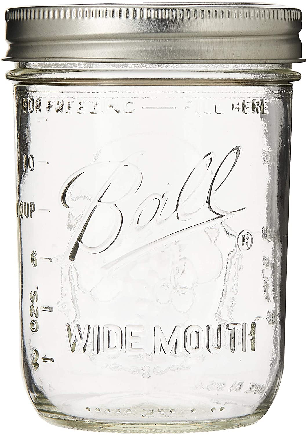 Mason PINT Jars Wide-Mouth Can or Freeze - 12pk (by Jarden Home Brands)  WM 16 Oz 
