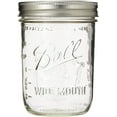 thumbnail image 2 of Table Decor Mason Jar With Lid Wide Mouth Pint 16 Oz 12 Pack, 2 of 7