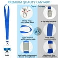 thumbnail image 7 of Lanyard-Lanyard with Card Holder 3Pcs， Blue Lanyard Neck Strap, Lanyards with Badge Holder, Lanyard for Keys, School & Office, Lanyard for Women & Men, 7 of 7