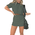 thumbnail image 6 of LYMAYTER Women Summer Outfits Casual Short Skirt Matching Sets for S-3XL Fashion Short Sleeve Suit, 6 of 7