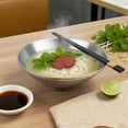 thumbnail image 4 of ABCISI Soup Bowls Ramen Bowls, SUS304 Stainless Steel Double Walled Serving Bowl for Udon Soba Pho Salad Cereal, Heat Resistant Food Serving Bowl Kitchen Supplies for Home Restaurant, 8.6-Inch(2 Pcs), 4 of 15