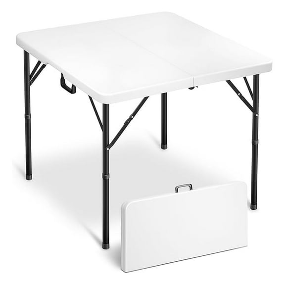 34" Foldable Square Table | Lightweight, Durable & Perfect for Indoor/Outdoor Events | White