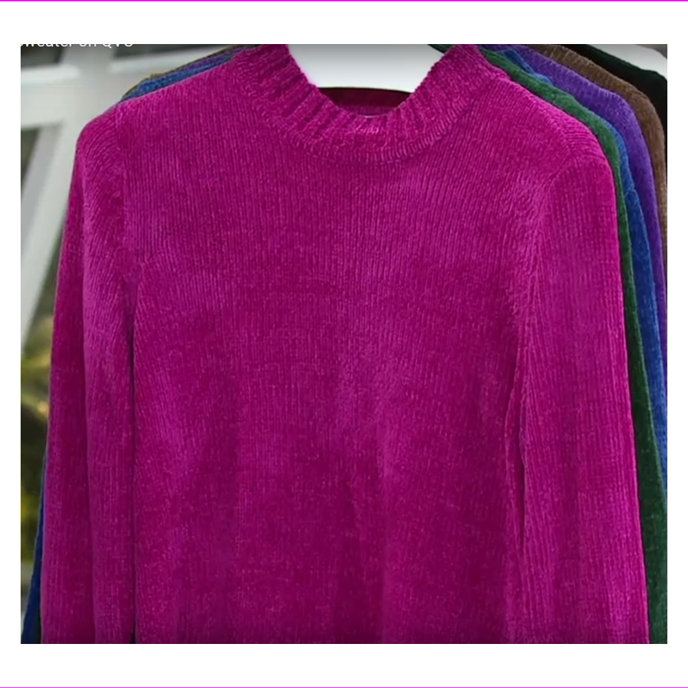 Co. Chenille Mock Neck Sweater, Pink 