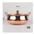 thumbnail image 2 of Pure copper pot copper soup pot cooking pot copper cookware handmade Shabu Shabu pot hot for home, restaurant part, for induction cooktop gas stove, 2 of 7