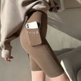 thumbnail image 2 of Pantalones de verano finos de cinco puntos con diseño de tiburón, ropa exterior para mujer, pantalones de montar con bolsillo, pantalones cortos, leggings de Barbie para mujer que levantan el vientre, 2 of 5