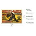 thumbnail image 2 of Gargantua the Great Gorilla - Ringling Brothers and Barnum & Bailey Circus - Greatest Show on Earth - Vintage Circus Poster c.1938 - 8 x 12 inch Vintage Metal Tin Sign, 2 of 4