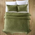 thumbnail image 6 of Better Homes & Gardens Dark Green Soft Velvet Embroidered Pillow Shams, King (2 Count), 6 of 6