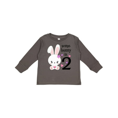 

Inktastic Somebunny is Two-Second Birthday Bunny Gift Toddler Boy or Toddler Girl Long Sleeve T-Shirt