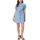thumbnail image 5 of INSPIRE CHIC Vestidos de Verano de Manga Corta con Botones para Mujeres L Azul Claro, 5 of 7