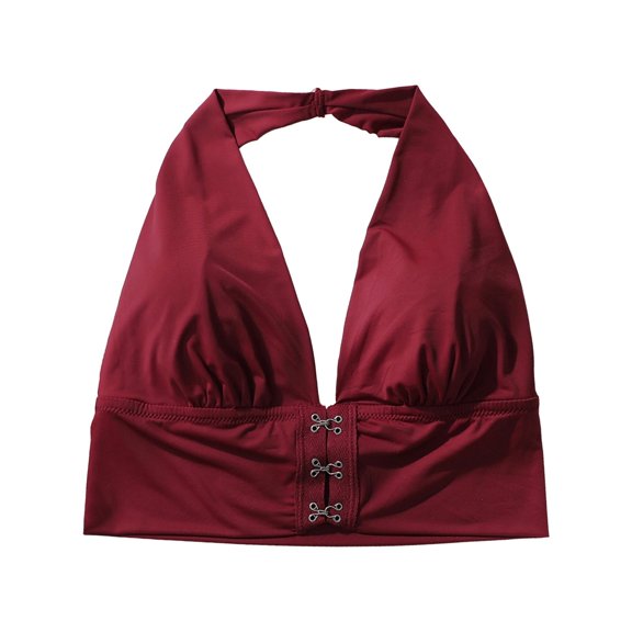 Deep V‑Neck Backless Bra for Women Front Clasp Crop‑Top Style Summer Undergarment