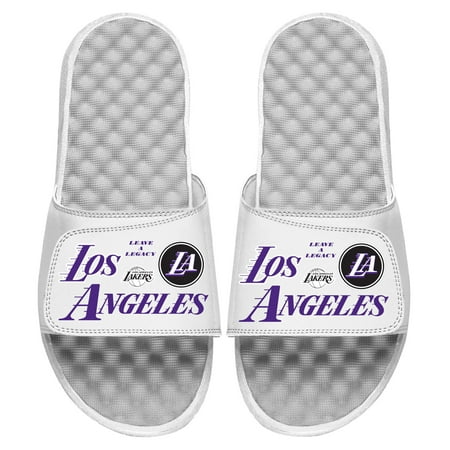 

ISlide White Los Angeles Lakers 2022/23 City Edition Collage Slide Sandals