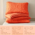 thumbnail image 6 of Whale Flotilla 2-Piece Twin Quilt Set, Soft Embossed Bedding Set, Lightweight Bedspread Coverlet with Damask Vintage Pattern, Reversible Bed Cover for All Seasons, Burnt Orange, 6 of 7