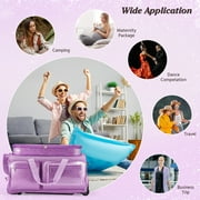 Dance Bag with Garment Rack, Purple Clothes Duffel Dance Bag with Rack 28Glitter Dance Competition Must Haves Costumes Rolling Garment Bags For Travel Collapsible Suitcase for Dancer Performer